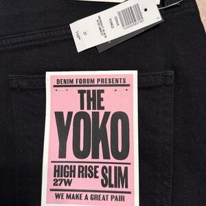 NWT DENIM FORUM Yoko Slim size 27 Aritzia